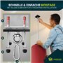 Yourkon | Sac de frappe et support de plafond | Blanc poudré | Matériel de fixation inclus | Acier de 5 mm d'épaisseur | 140 kg 