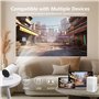 LQWELL Mini Projecteur Compatible Wi-FI 6, BT5.0 avec système d'exploitation Android 11.0, Correction Automatique du trapèze, 22