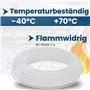 Kalitec H07V-U 1 x 1,5 mm² blanc I Fil simple en PVC ignifuge 1,5 mm² Toron rigide en cuivre I 450/750 V I Câble de câblage mono