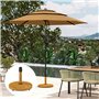 Outsunny Pied de parasol en béton, avec roulettes, freins, rond, poids de parasol, support pour parasol Ø 36/38/48 mm, pour balc