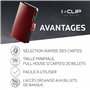 I-CLIP Original Mini Wallet avec Pince à Billets - Portefeuille Fin - Porte-Monnaie en Cuir - Portefeuille Premium - Porte-Carte