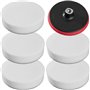 TecTake 5 éponges de Polissage 180mm + Disque de Rotation pour Machine à polir