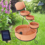 Fontaine Solaire Cascade Pichet et Bols en Terre Cuite - Déco Originale pour Jardin