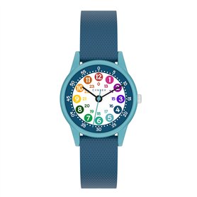 Cander Berlin MNA 1430 T Montre pour enfant garçon fille Montre d'apprentissage Bleu turquoise étanche