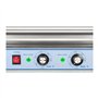 Royal Catering Hot Dog Grill Hot Dog Machine à hot dog (7 rouleaux, espace pour 12 saucisses, 1400 W, 2 zones de chauffage, acie