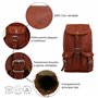Gusti Sac à dos en cuir - Gary 13" Sac à dos Sac de jour Sac d'extérieur Cuir véritable Homme/Femme