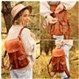 Gusti Sac à dos en cuir - Gary 13" Sac à dos Sac de jour Sac d'extérieur Cuir véritable Homme/Femme
