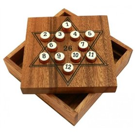 LOGOPLAY Star 26 - Jeu de calcul - Jeu de chiffres - Jeu de réflexion - Jeu de patience - Jeu de logique en bois