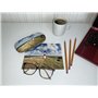 VON LILIENFELD Sylt Phare Étui Lunettes Boîte Robuste Cadeau Étui Lunettes de Soleil Chiffon de Nettoyage