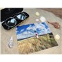 VON LILIENFELD Sylt Phare Étui Lunettes Boîte Robuste Cadeau Étui Lunettes de Soleil Chiffon de Nettoyage