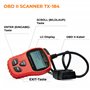 Technaxx Lecteur de Code OBD II TX-184 - Outil de Diagnostic Automobile Multilingue avec Récupération VIN/CIN/CVN, Lecture & Eff