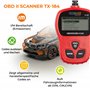 Technaxx Lecteur de Code OBD II TX-184 - Outil de Diagnostic Automobile Multilingue avec Récupération VIN/CIN/CVN, Lecture & Eff
