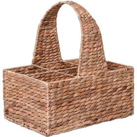 VIVANNO Stella Porte-Bouteilles en Jacinthe d'eau - Panier à Bouteilles tressé naturellement