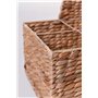 VIVANNO Stella Porte-Bouteilles en Jacinthe d'eau - Panier à Bouteilles tressé naturellement, 6 Bouteilles, 39x36x26 cm, poignée