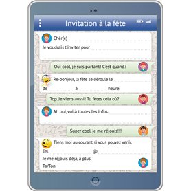Edition Colibri (10730 FR Invitations en Français tablette: lot de 10 cartes d'invitation rigolotes avec message Whatsapp et Smi