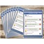 Edition Colibri (10730 FR Invitations en Français tablette: lot de 10 cartes d'invitation rigolotes avec message Whatsapp et Smi