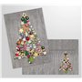 Lot de 10 cartes de Noël pliantes – Avec enveloppes assorties – Motif sapin de Noël coloré