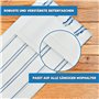 HELOME Lot de 10 serpillères en microfibre avec bandes abrasives – Housses de rechange professionnelles pour porte-balai de 40 c
