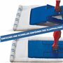 HELOME Lot de 10 serpillères en microfibre avec bandes abrasives – Housses de rechange professionnelles pour porte-balai de 40 c