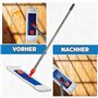 HELOME Lot de 10 serpillères en microfibre avec bandes abrasives – Housses de rechange professionnelles pour porte-balai de 40 c