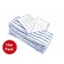 HELOME Lot de 10 serpillères en microfibre avec bandes abrasives – Housses de rechange professionnelles pour porte-balai de 40 c