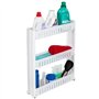 TecTake Étagère de Niche Chariot de Stockage alcôve Meuble de Rangement à roulettes Blanc - diverses Tailles au Choix - (3 étage