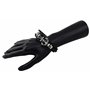 Hanessa Bracelet surfeur en cuir noir ancre pour homme - Bijoux en acier inoxydable - Cadeau de Noël pour un ami/un homme, 23.5 