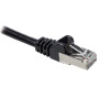 Sat-Fox Câble réseau Cat6A/S/FTP (PIMF) - Fiche RJ45 droite vers fiche RJ45 coudée vers le bas - 1 m