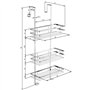 TecTake Etagère douche en acier inoxydable salle de bains accessoires KD