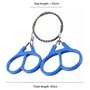 Scie à fil en acier inoxydable avec poignées avec sac zippé, longueur de lame de 65 cm, scie à câble améliorée pour bois, plasti