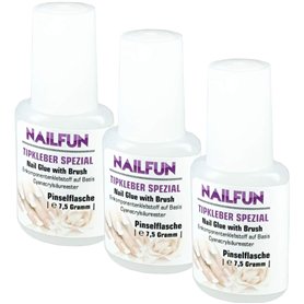 Lot de 3 colles à ongle Nailfun - 3 x 7