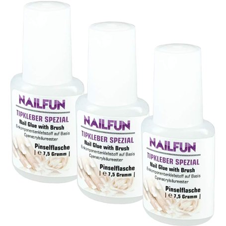 Lot de 3 colles à ongle Nailfun - 3 x 7