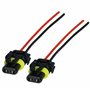 L & P Car Design Lot de 2 HB3 9005 Prise Phare Douille Ampoule HB3 Connecteur HB3 femelle Adaptateur HB3 pour Lampe Voiture Phar