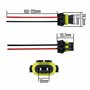 L & P Car Design Lot de 2 HB3 9005 Prise Phare Douille Ampoule HB3 Connecteur HB3 femelle Adaptateur HB3 pour Lampe Voiture Phar