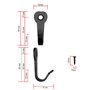 FUXXER Lot de 10 crochets classiques en fer - 39 x 22 mm - Noir