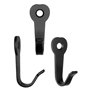FUXXER Lot de 10 crochets classiques en fer - 39 x 22 mm - Noir