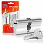Gercar Cylindre de serrure profilé 45/45 - double cylindre - Avec 5 clés - Individuelles - Longueur : 90 mm