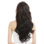 WIG ME UP - TYS-1182-1B/30/22 perruque dames très longue ondulée raie centrale noir avec mèches highlights brun cuivré blond