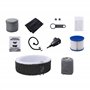 Arebos Spa Gonflable | pour l'intérieur et l'extérieur | 6 Personnes | ⌀ 208 cm | Rond | 130 Jets de Massage | 1000 litres | ave