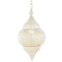 Lampe Suspension Luminaire marocaine Layan 40cm dorée E14 Douille | Plafonnier Lustre de Salon marocain oriental | Lanterne élec
