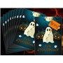 Edition Colibri 10 Invitations Halloween Fantôme Boo: Cartes d'invitation pour une fête effrayante pour enfants avec un mignon f