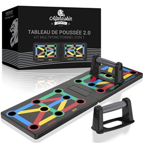 Ensemble de planches push-up ALPHASKIN® Premium I poignées push-up entraînement à domicile I planche push-up 9 en 1 I salle de g