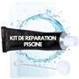 Amapool Kit de réparation pour Piscine en PVC 4 pièces I Colle sous-Marine I Kit de réparation pour Surfaces sèches et humides I