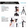Lens-Aid Pince réflecteur pour studio photo : support de trépied en métal pour réflecteurs de lumière et arrière-plans photo ave