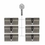 6 cylindres profilés de 60 mm 30/30 avec fonction de sécurité et de danger avec 30 clés.