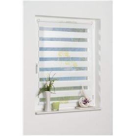 K-Home Store Enrouleur Double Klemmfix Denia sans perçage Vert 35 x 150 cm (l x L) Design : Fleur