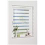 K-Home Store Enrouleur Double Klemmfix Denia sans perçage Vert 35 x 150 cm (l x L) Design : Fleur