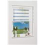 K-Home Store Enrouleur Double Klemmfix Denia sans perçage Vert 35 x 150 cm (l x L) Design : Fleur
