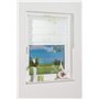 K-Home Store Enrouleur Double Klemmfix Denia sans perçage Vert 35 x 150 cm (l x L) Design : Fleur