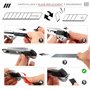 HASKYY Lot de 10 Cutters Professionnels avec 100 Lames SK5 18mm à 7 Segments - Système de Changement Rapide, Corps Ergonomique R